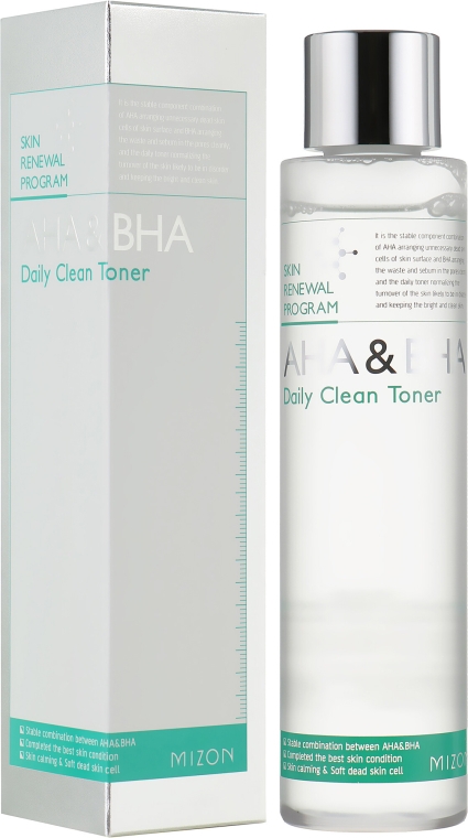 Oczyszczający tonik z kwasami - Mizon AHA & BHA Daily Clean Toner