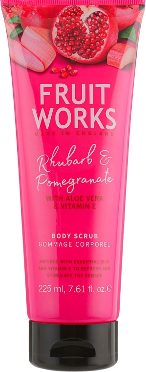 Oczyszczający peeling do ciała Rabarbar i granat - Grace Cole Fruit Works Rhubarb & Pomegranate Body Scrub — Zdjęcie N1