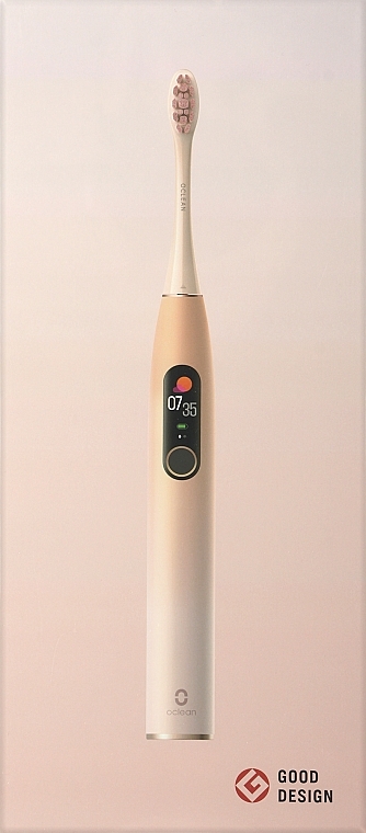 Elektryczna szczoteczka do zębów X Pro, różowa - Oclean — Zdjęcie N1