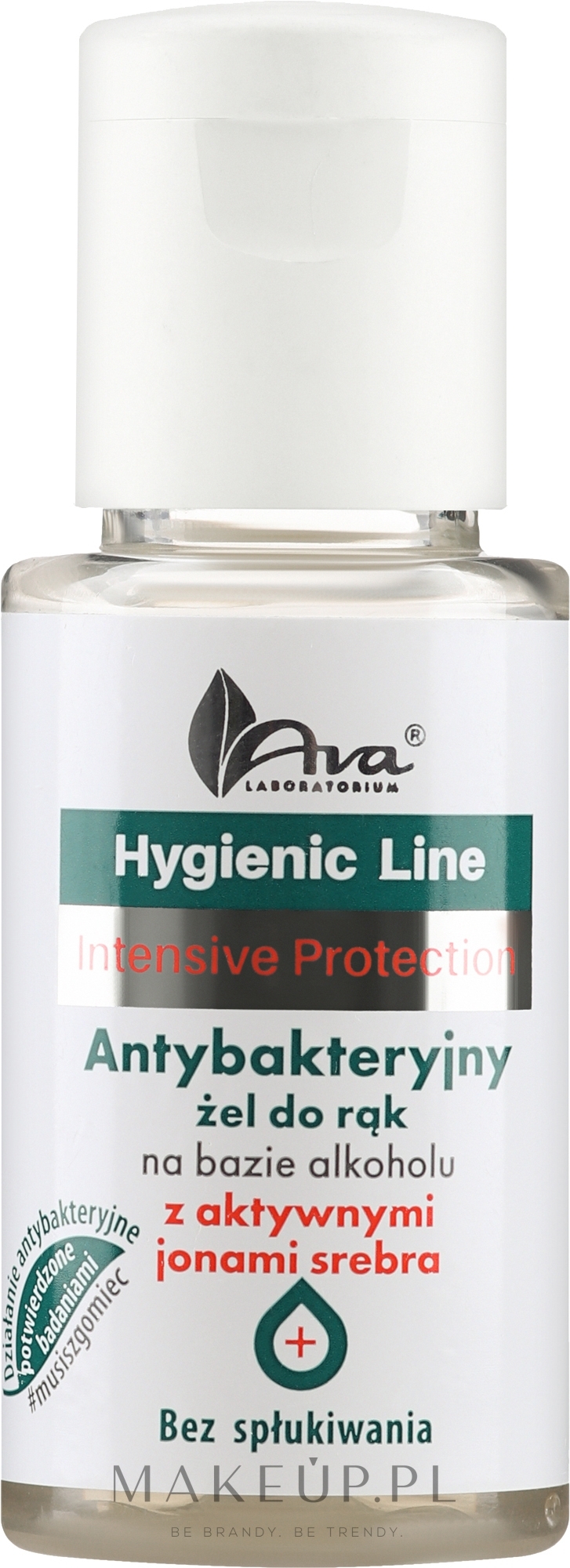 Antybakteryjny żel do rąk na bazie alkoholu - AVA Laboratorium Hygienic Line Intensive Protection — Zdjęcie 50 ml