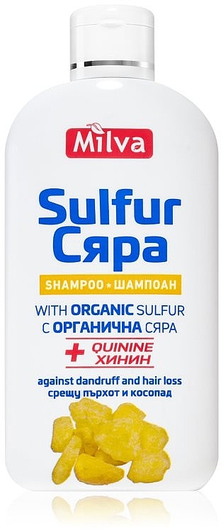 Szampon przeciwłupieżowy z organiczną siarką ograniczający wypadanie włosów - Milva Quinine & Sulfur Anti-Dandruff Hair Loss Shampoo