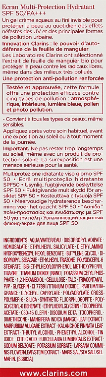 Nawilżająco-ochronny fluid do twarzy SPF 50 - Clarins Uv Plus [5p] Multi-protection Moisturizing Screen SPF 50-PA+++ — Zdjęcie N5