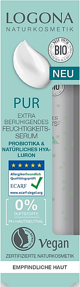 Kojące serum do twarzy z probiotykami - Logona Pur Extra-Soothing Moisture Serum — Zdjęcie N2