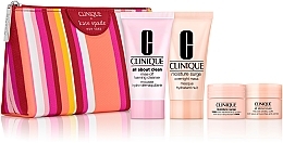 PREZENT! Zestaw (foam 30 ml + mask 30 ml + f/gel 5 ml + eye/cr 5 ml + bag) - Clinique Moisture 4CC — Zdjęcie N1