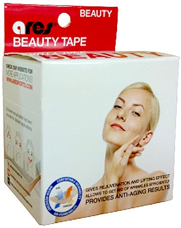 Taśma do kinesiotapingu Biała - Ares Beauty Kinesio Tape — Zdjęcie N3