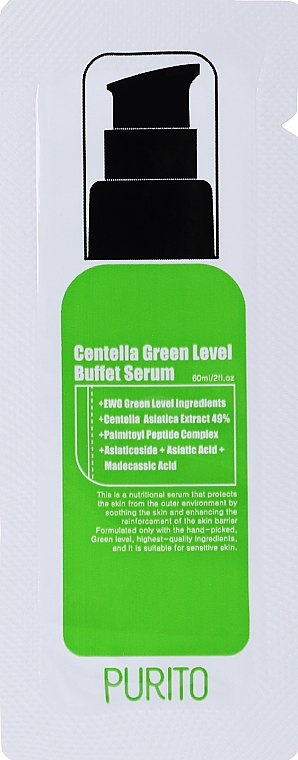 PREZENT! Serum do twarzy z ekstraktem z wąkroty azjatyckiej - Purito Centella Green Level Buffet Serum (próbka) — Zdjęcie N1