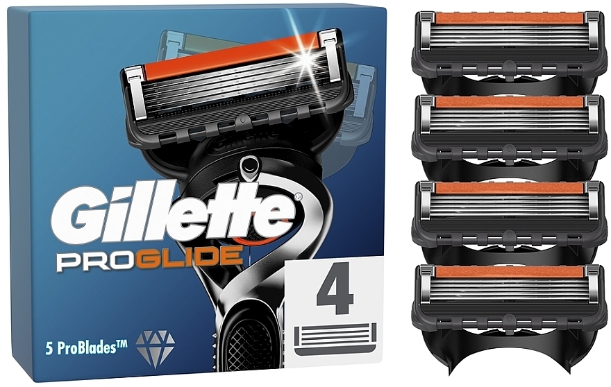 Wymienne wkłady do maszynki do golenia, 4 szt. - Gillette Fusion ProGlide — Zdjęcie N1