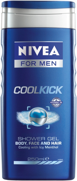 Chłodzący żel pod prysznic dla mężczyzn - NIVEA MEN Cool Kick Shower Gel Body, Face And Hair — Zdjęcie N2