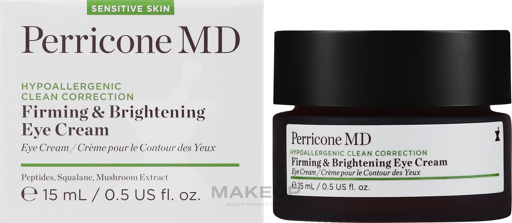 Ujędrniająco-rozświetlający krem pod oczy - Perricone MD Hypoallergenic Clean Correction Firming & Brightening Eye Cream — Zdjęcie 15 ml