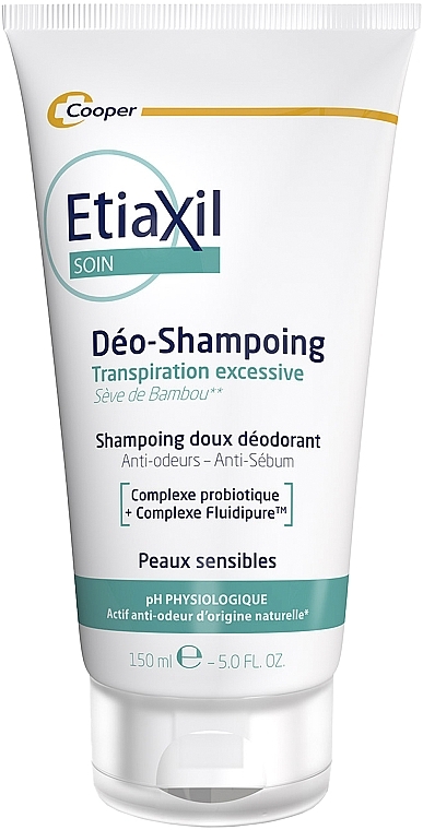 Szampon z dezodorantem probiotycznym w tubce - Etiaxil Care Deo-Shampoo Gentle Shampoo Deodorant Tube — Zdjęcie N1