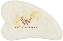 Kup Płytka do masażu twarzy gua sha - Crystallove Milky Amber Gua Sha