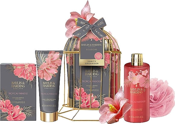 Zestaw, 6 produktów - Baylis & Harding Boudoire Tropical Paradise Vanity Organiser Gift Set — Zdjęcie N1