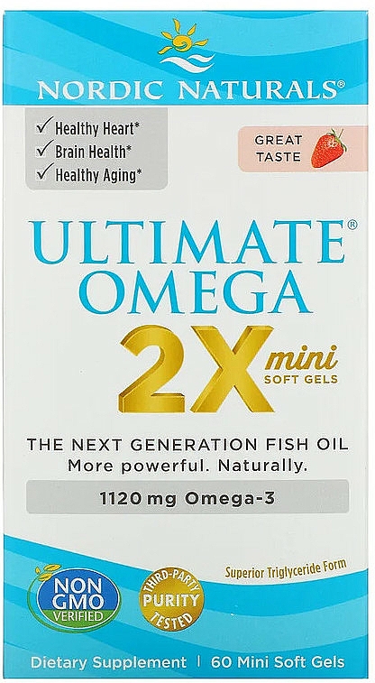 Suplement diety dla nastolatków Omega 2x o smaku truskawkowym - Nordic Naturals Ultimate Omega 2X Teen — Zdjęcie N2