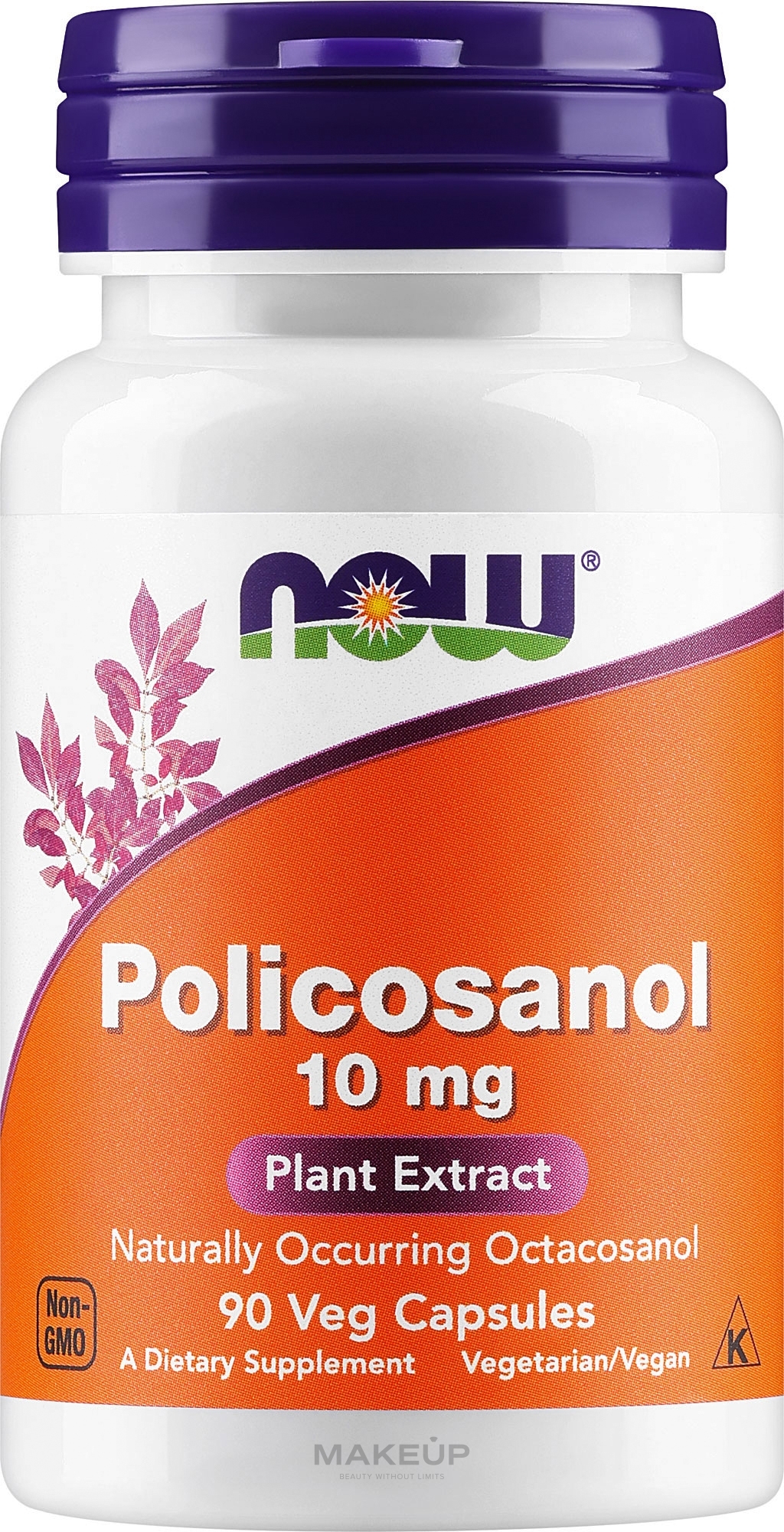 Suplement diety Polikozanol, 90 kapsułek, 10 mg - Now Foods — Zdjęcie 90 szt.