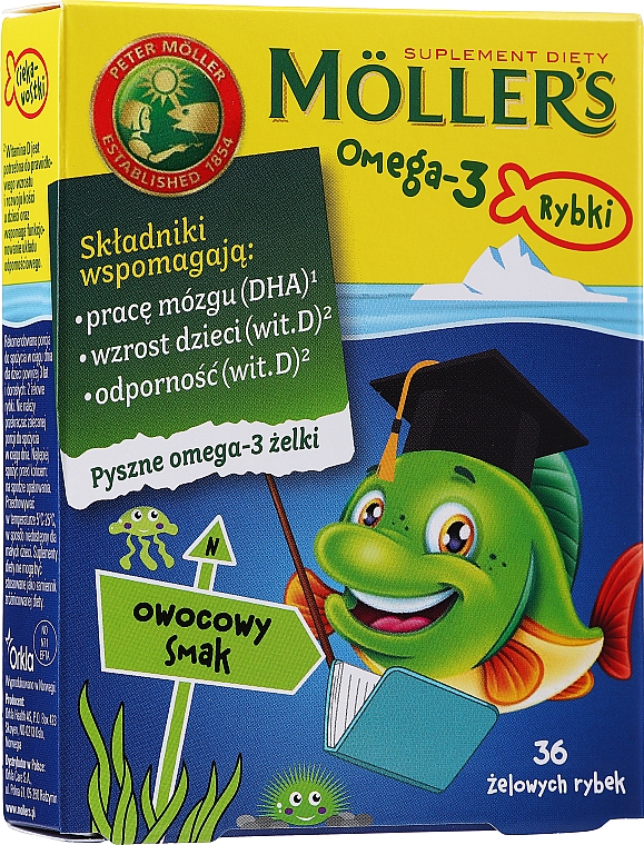 Kwas Omega-3 w żelkach dla dzieci - Mollers — Zdjęcie N1