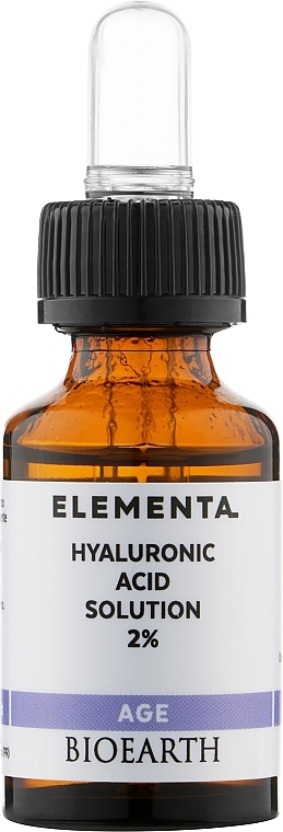 Serum do twarzy z kwasem hialuronowym 2% - Bioearth Elementa AGE Hyaluronic Acid 2% — Zdjęcie N3