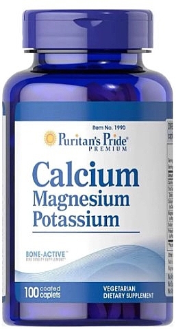 Suplement diety Wapń, magnez i potas - Puritan's Pride Calcium Magnesium and Potassium — Zdjęcie N1