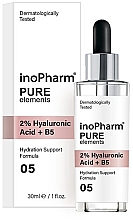 Kup Serum do twarzy z 2% kwasem hialuronowym i witaminą B5 - InoPharm Pure Elements 2% Hyaluronic Acid + B5