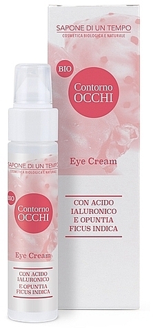 Krem pod oczy z kwasem hialuronowym i opuncją - Sapone Di Un Tempo Skincare Eye Contour Cream With Hyaluronic Acid And Opuntia Ficus Indica — Zdjęcie N1