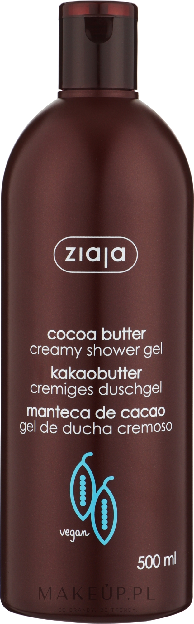 Kremowe mydło pod prysznic - Ziaja Masło kakaowe — Zdjęcie 500 ml