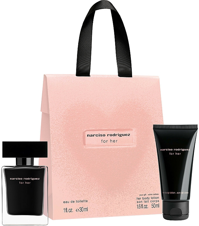 Narciso Rodriguez For Her - Zestaw (edt 30 ml + b/lot 50 ml) — фото N1