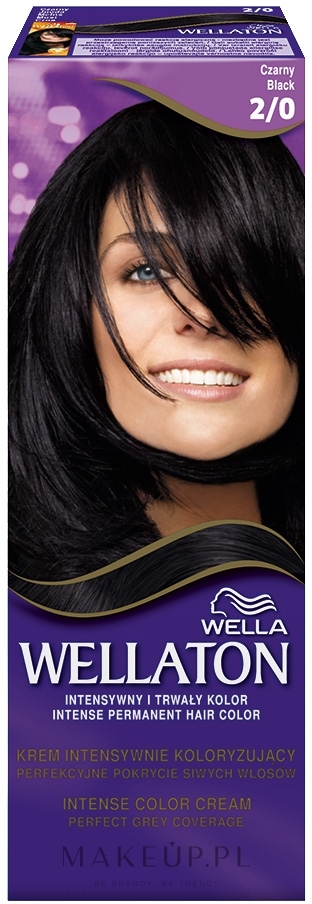 Kremowa farba intensywnie koloryzująca do włosów - Wella Wellaton — Zdjęcie 2.0 - Czarny
