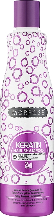 Keratynowy szampon do włosów - Morfose Buble Keratin Hair Shampoo — Zdjęcie N2