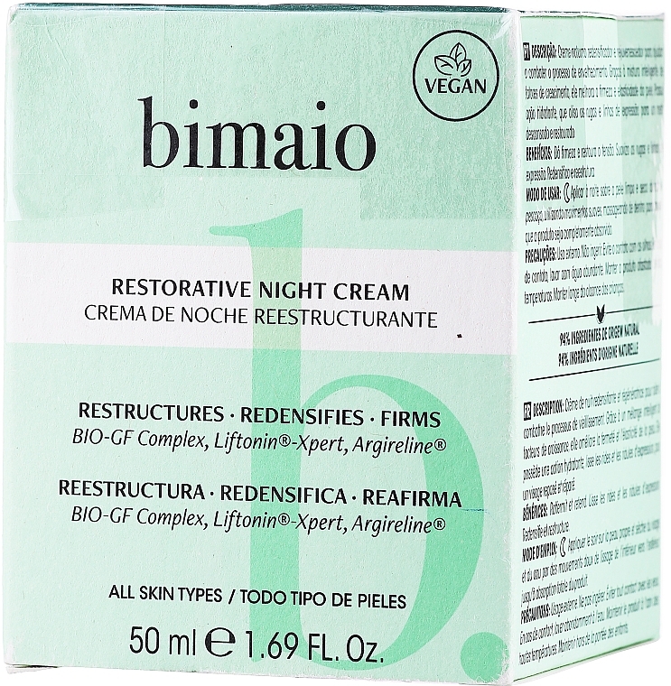 PRZECENA! Rewitalizujący krem do twarzy na noc - Bimaio Restorative Night Cream * — Zdjęcie N3