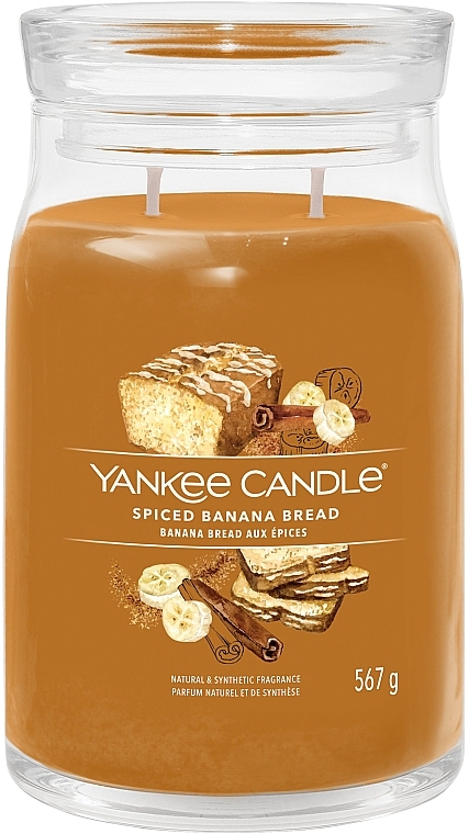 Świeca zapachowa w słoiczku Spiced Banana Bread, 2 knoty - Yankee Candle Singnature — Zdjęcie N3
