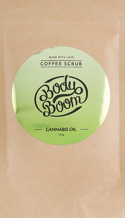Peeling kawowy z olejem z konopi - BodyBoom Cannabis Oil Coffee Scrub — Zdjęcie N1