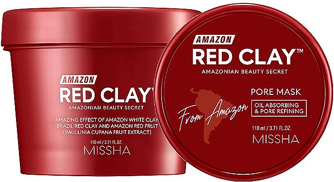 Oczyszczająca maseczka do twarzy - Missha Amazon Red Clay Pore Mask — Zdjęcie N1