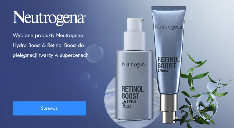 Wybrane produkty Neutrogena Hydro Boost & Retinol Boost do pielęgnacji twarzy w supercenach. Ceny podane na stronie uwzględniają rabat.