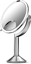 Okrągłe lusterko dotykowe, 20 cm, srebrne - Simplehuman Sensor Touch Control Trio Mirror — Zdjęcie N2