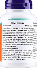 Wapń w kapsułkach, 100 szt. - Now Foods Coral Calcium — Zdjęcie N2