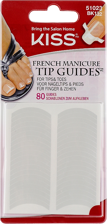 Szablony do french manicure i pedicure - Kiss French Manicure Guides — Zdjęcie N1