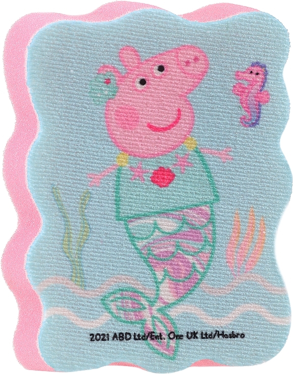 Gąbka do kąpieli dla dzieci Świnka Peppa, Syrenka Peppa, różowa - Suavipiel Peppa Pig Bath Sponge — Zdjęcie N1