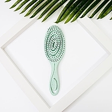 Biodegradowalna szczotka do włosów, zielona - Yeye — Zdjęcie N2