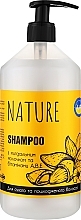 Szampon do włosów z mlekiem migdałowym i witaminami A, B, E - Bioton Cosmetics Nature Shampoo — Zdjęcie N2
