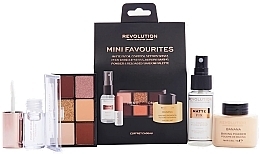 Zestaw - Makeup Revolution Mini Favourites (f/spr/30ml + eyeshadow/4.2g + powder/10g + lipgloss/2.2ml) — Zdjęcie N1