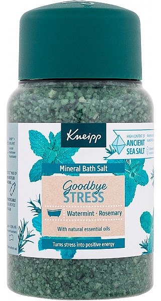 PRZECENA! Sól do kąpieli Pożegnaj stres - Kneipp Goodbye Stress Rosemary & Water Mint Bath Salt * — Zdjęcie N1
