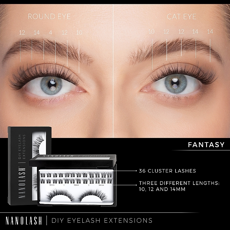 Sztuczne rzęsy - Nanolash Diy Eyelash Extensions Fantasy — Zdjęcie N5