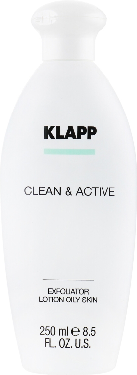 Peelingująca woda tonizująca do tłustej skóry twarzy i ciała - Klapp Clean & Active Exfoliator Oily Skin — Zdjęcie N2
