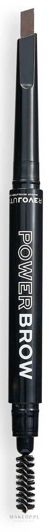 Automatyczna kredka do brwi ze szczoteczką - Relove By Revolution Power Brow Pencil — Zdjęcie Dark Brown