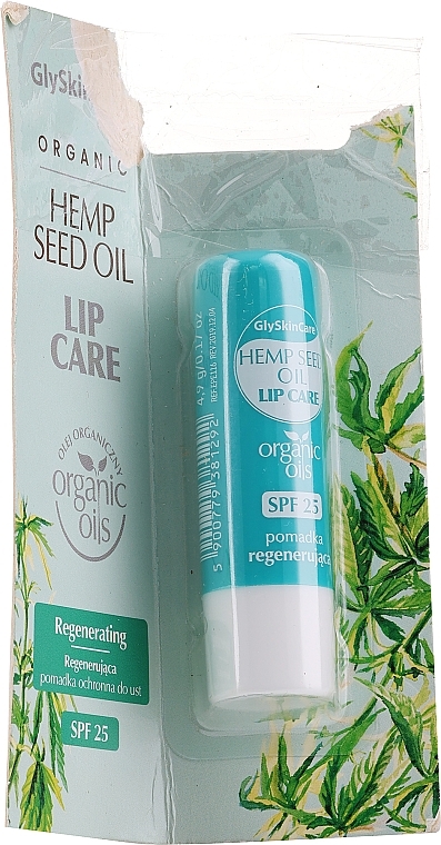 PRZECENA! Regenerujący balsam do ust z organicznym olejem z konopi SPF 25 - GlySkinCare * — Zdjęcie N3