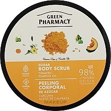 Peeling cukrowy do ciała Kurkuma i olejek dyniowy - Green Pharmacy — Zdjęcie N1