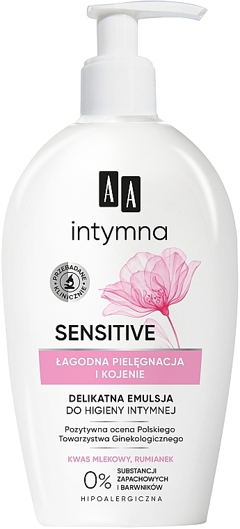 Emulsja do higieny intymnej - AA Intymna Ochrona & Pielęgnacja Sensitive — Zdjęcie N1