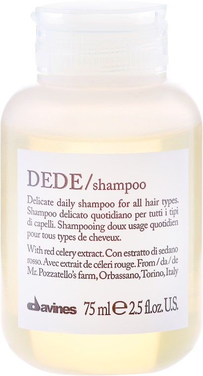 Delikatny szampon do wszystkich rodzajów włosów do codziennego stosowania - Davines Dede Delicate Daily Shampoo — Zdjęcie N2