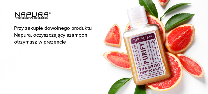 Przy zakupie dowolnego produktu Napura, oczyszczający szampon otrzymasz w prezencie.