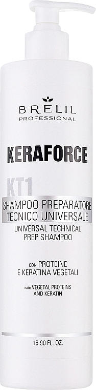 Szampon do włosów - Brelil Keraforce KT1 Universal Technical Prep Shampoo — Zdjęcie N1