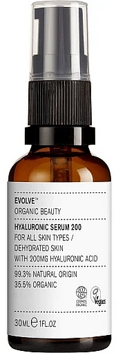 PRZECENA! Serum do twarzy - Evolve Organic Beauty Hyaluronic Serum 200 * — Zdjęcie N2